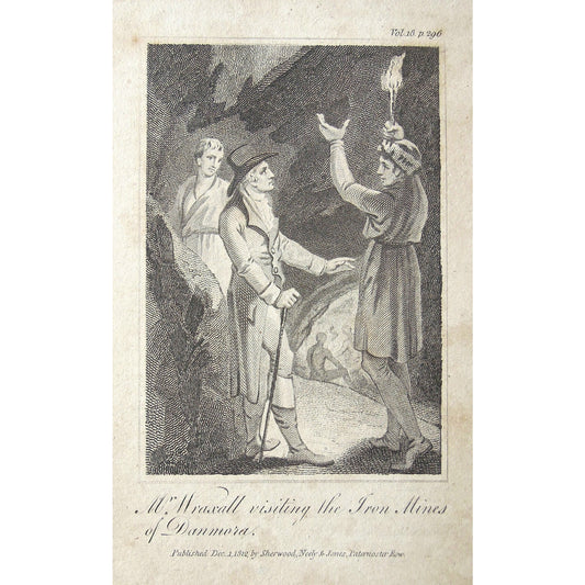 Mr. Wraxall visiting the Iron Mines of Danmora.  (B5-A-4)